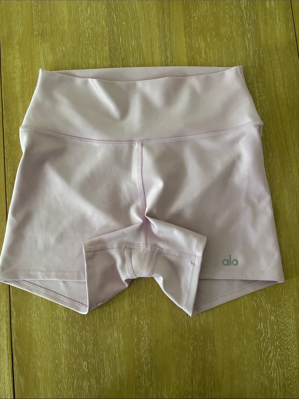 ALO Yoga High-Rise Light Pink Bike Shorts